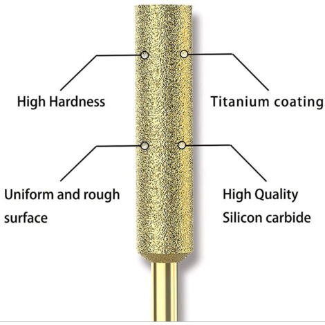 Fraises D'affûtage de Tronçonneuse en Diamant, Lime en Pierre à Revêtement en Titane pour Affûteuse de Tronçonneuse électrique 12 Pièces (4mm) (1/5)