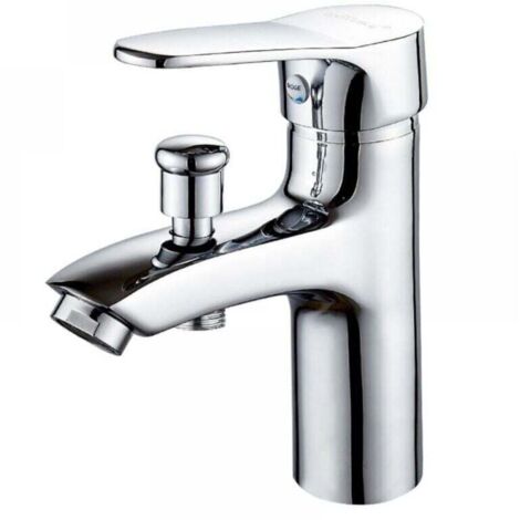 Robinet baignoire robinet monotrou à double usage chaud et froid Alliage Mitigeur de douche, robinet salle bain douche