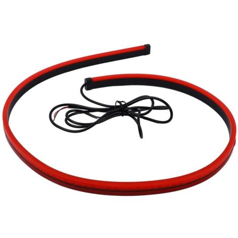 Barre de Bande de Troisième Feu Stop à LED, Lumière Rouge Flexible étanche, Feu Stop à Montage élevé, Universel pour Voiture avec 100 Cm de Longueur