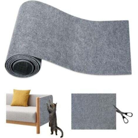 Protection anti-griffures pour canapé pour chat,griffoir autocollant, protection pour canapé anti-griffes pour chat, protection pour griffoir pour chat - 40 × 200 cm gris clair