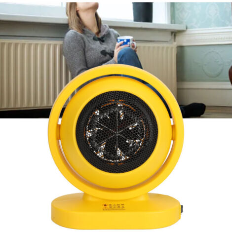 Chauffage de bureau haute puissance, chauffage rapide, économie d'énergie, petit appareil de chauffage électrique portable pour la maison, prise ue jaune, 220V (1/4)