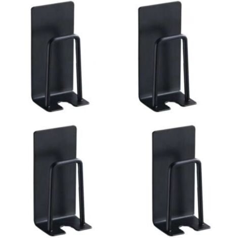 Lot de 4 Porte-brosse à dents en acier inoxydable, mural, argenté, adapté aux tasses, mugs, brosses à dents, autocollant, aucun perçage requis,Convient pour les salles de bain