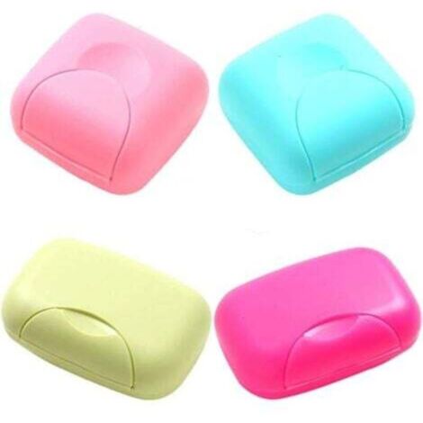 4 Pcs Portable Candy Couleur Savon Container Case Box Organisateur pour la Maison, Salle de Bains, randonnée, Voyage, Camping et Autres activités de Plein air (2 Petit + 2 Grand)