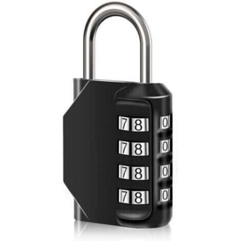 1 cadenas à combinaison étanche à 4 chiffres avec code numérique, serrure à combinaison en alliage de zinc pour porte, boîte à outils, écoles, gymnase, clôtures, armoire à roulettes et