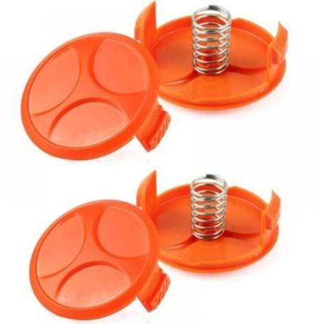 4pcs Spool Caps + 4pcs Springs Pièces de Rechange Accessoires compatibles avec Les Coupe-Bordures Black et Decker Af-100 RC-100-P, Capuchon de Bobine de Rechange compatibles avec Black Decker (1/4)
