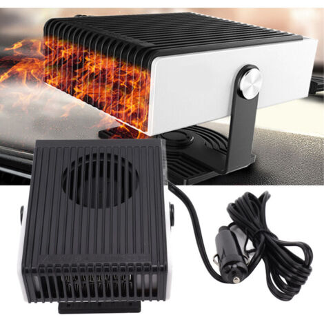 Chauffage de voiture portable 2 en 1, ventilateur de chauffage électrique, chauffage et dégivrage rapides, désembueur de pare-brise pour automobile 12 V