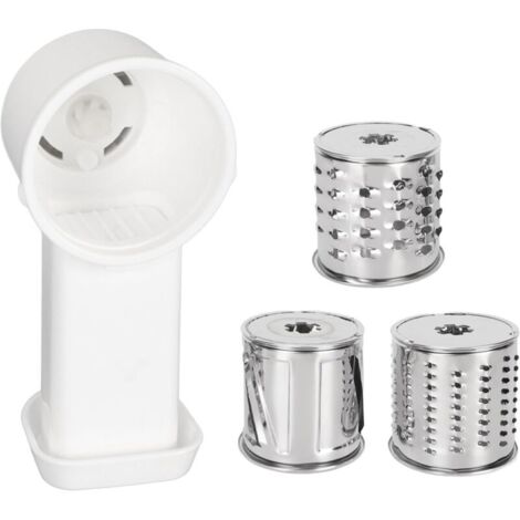 Set de 4 accessoires pour coupe-légumes, pièces résistantes à l'usure pour hachoir à viande, pièces pour coupe-patates, pièces pour mixeur alimentaire, avec trois types de lames pour coupe-légumes. (1/4)