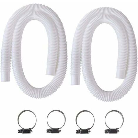Tuyau de Piscine, 2Pcs 32mm Tuyau pour Piscine Hors Sol, 150cm/59in Tuyau pour Pompe de Piscine pour Intex 330 GPH, 530 GPH et 1000 GPH (1/4)