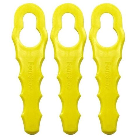 Lot de 100 lames de rechange compatibles avec les débroussailleuses Ryobi RAC155, RAC157 et RAC158, têtes de lame à double denture (1/4)