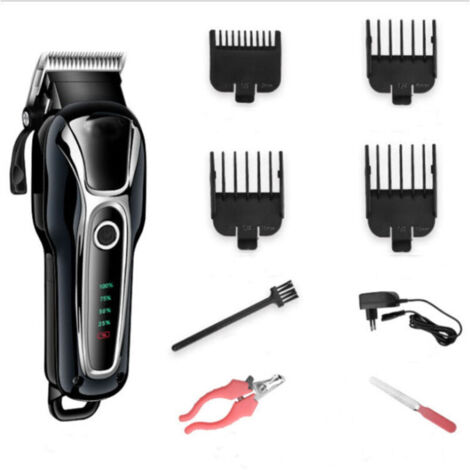 Promotion Tondeuse Chien Poil Long Epais Electrique sans Fil Kit, Tondeuse Animaux Chien Chat Professionnelle, Pet Grooming Kit, Lame Tranchante Sûre, Faible Bruit, Écran LCD,Tondeuse Chien Profession (1/4)