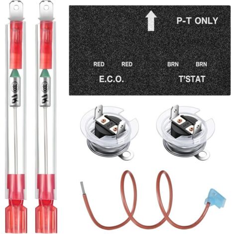 Arrêt thermique pour chauffe-eau avec kit d'assemblage de thermostat ECO, pièce de rechange homologuée UL compatible avec Atwood 91447 93866 (1/4)