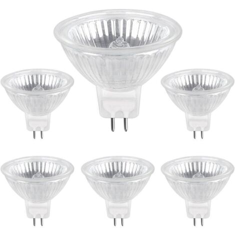 Ampoule Halogene GU5.3 50W 220V, 680lm Blanc Chaud 2700K Dimmable, Ampoule Spot Halogène MR16, pack de 6