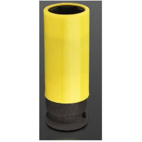 Outil de démontage de vis de pneu de voiture, tête creuse jaune 1/2, manchon de protection de pneu pneumatique (19 mm) (1/2)
