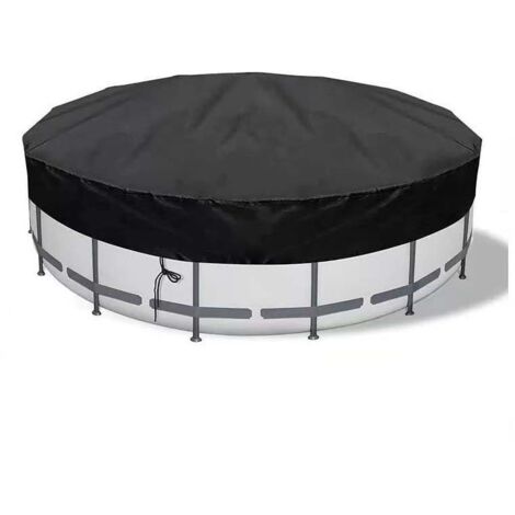 210D Housse de piscine ronde de pour piscines hors sol 183/30cm, couverture solaire, couverture de jacuzzi, housse de réservoir de stock, imperméable, anti-poussière, (1/5)