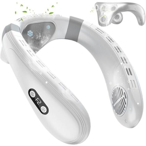 Ventilateur de cou à semi-conducteur, ventilateur de cou réglable - Ventilateur de refroidissement semi-conducteur à 3 modes - Ventilateur de refroidissement sans lame réglable de 120 degrés, (1/3)