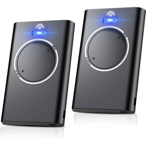 Lot de 2 Telecommande Portail, Telecommande Porte de Garage, Telecommande 868MHz, Compatible avec XT2 868 SLH LR, XT4 868 SLH LR, 2 Canaux Noir (1/4)