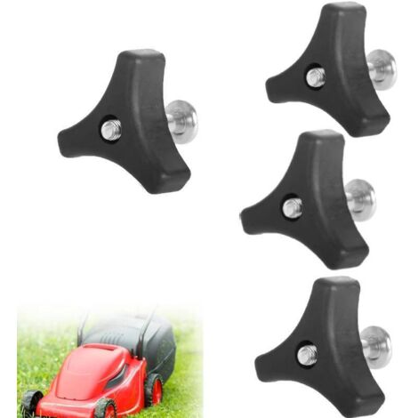 Boulons de rechange pour tondeuse à gazon, poignée de tondeuse à gazon universelle, poignée de tondeuse à gazon, poignée triangulaire de tondeuse à gazon 4 pièces, outils de tondeuse à gazon (1/5)