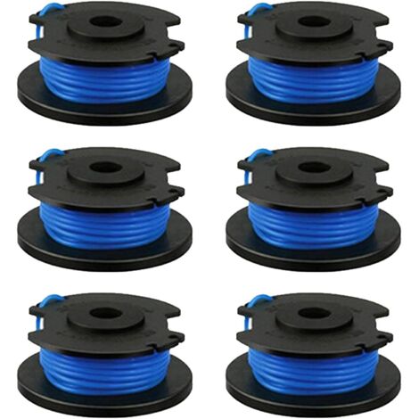 Bobine de câble de rechange pour Ryobi One+ AC14RL3A, Olt1832 Rac124, 1,6 mm, pour tondeuses à gazon Ryobi 18 V, 24 V, 40 V, 3,4 m (6 pièces) (1/5)