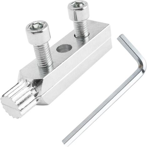 Extracteur Robinet Cassé Métal, Extracteur de Fil de Valve D'angle de Robinet, Outil d'Extraction de Tuyau Cassé pour Tuyaux de 1/2" et 3/4", avec Clés Hexagonales, Argent (1/4)