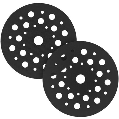 Lot de 2 protections de disque de ponçage Ø 125 mm 33 trous – Compatible avec Festool, Bosch, Dewalt et plus encore, tampon de protection pour ponceuse excentrique, tampon d'interface durable (1/3)