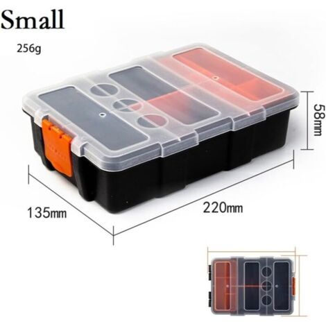 Boîte De Rangement Pour Cartes – 30x10x7cm Plastique Transparent Avec Séparateurs Amovibles