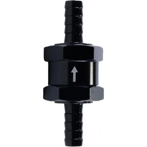 Clapet anti-retour de carburant universel en alliage d'aluminium, 8 mm, noir, pour voiture, bateau, essence, diesel, huile