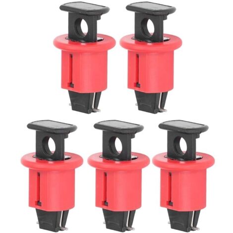 Dispositif de verrouillage de disjoncteur de qualité industrielle, mécanisme à bouton-poussoir standard avec brochage miniature pour disjoncteurs unipolaires (1/4)