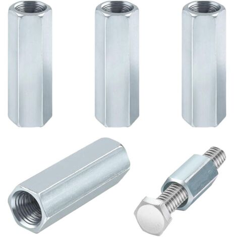 4 Pièces Écrou Long Hexagonaux,Ecrou Long M8,EcrouM8,Entretoise M8,Acier Inoxydable 304,Hexagonal Manchon De EntretoiseM8 30mm En Acier Au Carbone,Écrous De Couplage,Raccords De Tige Filetés