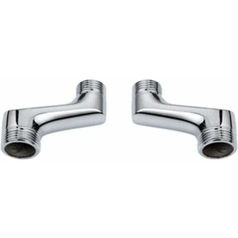 Raccord Contre Coudé Douche,Raccord Laiton Coudé RéDucteur,Bras Pivotant RéGlable,Raccord Mural Contre Coudé,Raccord Excentré 1/2 3/4,Chrome A, (1/3)