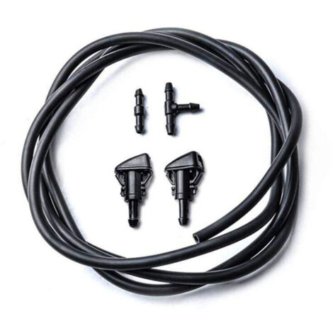 Kit De Buses De Lave-Glace Pour Chrysler / Dodge / Jeep / Ram 2 Metres De Tuyau De Fluide Avec Connecteur 2 Pieces 5303833Aa, Noir