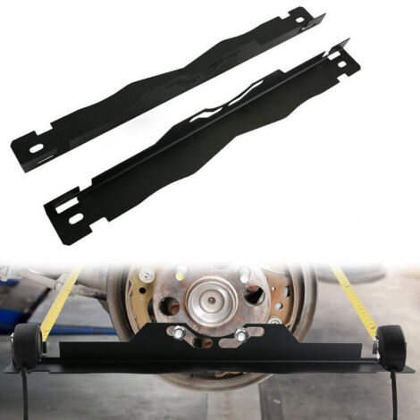 Jeu de 2 plaques d'alignement de roues, plaques d'alignement de pincement, plaques d'alignement de roues en acier inoxydable, avec trous de suspension, pour v (1/4)