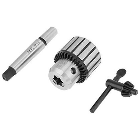 Mini mandrin sans clé en acier, tige MT2 de 1 à 13 mm, mandrin conique B16, acier au carbone à clé, avec adaptateur de perçage (1/4)