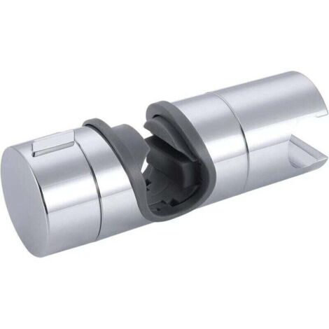 Curseur barre de douche, Support Douche Main Remplaable, Support Pommeau de Douche 18-25MM Diamtre Rglable Chrome, gris, (1/4)