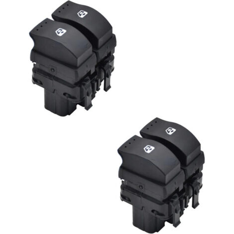 Lot de 2,Interrupteur principal de commande de lève-vitre, avant gauche, 2 boutons, pour Opel Vivaro (F7) 2003 – 2017, 10 broches, numéro de pièce OEM:8200060045 (1/4)