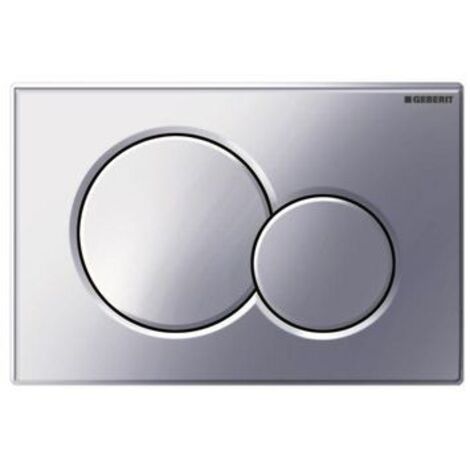Geberit – Plaque de commande WC double touche chromé brillant – Économie d'eau 3/6L – Dimensions 246x164 mm – Compatible bâti SIGMA DUOFIX