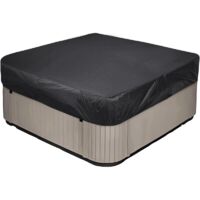 Garden Hot Tub Cover 24424430cm Black, 2100D Oxford Fabric, Waterproof Dustproof Anti-UV, for Outdoor Spa Tub, Outdoor Spa Bath Hood