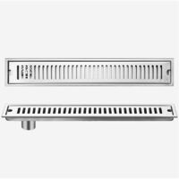 Caniveau Douche Italienne avec Filtre À Cheveux,Caniveau De Douche en Acier Inoxydable,Siphon Douche Italienn,10 60cm