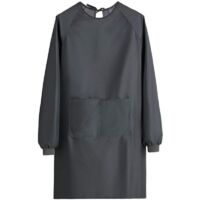 Tablier Femme Ménage Impérmeable Blouse Travail Femme avec Poches Tablier à Manches Longues pour Maison Jardin