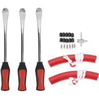 Tire Tire Spoon Lever Iron Tool Set Repair Kit détachable Kit avec noyau de soupape pour vélo de moto