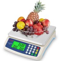 Balance de Précision, 30kg/1g, Balance de Cuisine Électronique avec Fonction Tare et Compte, Calcul des prix, Balance Numérique Haute Précision, Écran LCD, pour Alimentaire Multifonctionnel