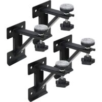 4Pcs Supports D'évier Encastrés, Kits de Réparation D'évier Encastrables Réglables Support En Acier Inoxydable Système D'installation et de Réparation D'évier de Cuisine
