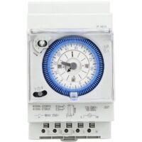 Horloge Piscine Mécanique 16A 250V Programmateur Piscine Horloge Chauffe Eau 15 Minutes 24 Heures pour Hogar, Cocina, Exterior Iluminación Exterior