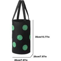 12-Hole Strawberry Growing Bag, Strawberry Growing Bag, Garden Hanging Strawberry Flower Pot, Multifunctional Vegetable And Flower Strawberry Plant Growing Bag, Garden Strawberry Vertical Flow