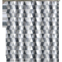 Rideau de douche 200 x 220 cm (200 x 220 cm de largeur, 220 cm de hauteur), tissu polyester imperméable anti-bactérien, anti-moisissure, lavable