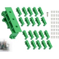 20 pièces (10 jeux) Kit d'adaptateurs pour Rail DIN,Support de Montage de Circuit imprimé,Adaptateur de Montage sur Rail DIN PCB,Clip de Support de Support de Montage avec 40 vis