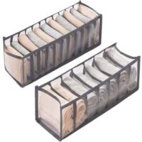 2 Pièces Organisateur de Tiroir Pliable, Rangement Sous Vetement, Rangement Tiroir Vetement Organisateur Vetement, pour Chaussettes, Sous-Vêtements, Vêtements de Bébé, Cravates
