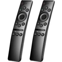 Lot de 2 télécommandes de remplacement pour téléviseurs intelligents Samsung avec 3 boutons d'accès rapide (Netflix, Prime Video, Rakuten TV). Compatibles avec tous les téléviseurs intelligents Samsun