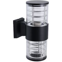Luminaire d'extérieur haut et bas pour porche, applique murale extérieure moderne, luminaire extérieur noir pour patio, garage, jardin, porte d'entrée, entrée - 1 paquet