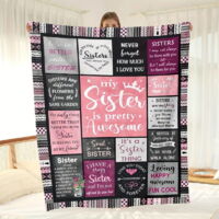 Cadeau Anniversaire Femme, Cadeau Femme Anniversaire - Plaid Couverture Remplie de Bénédictions, Cadeau Femme Original pour Soeur, Amie, Maman, Mamie, Fille, Copine (150 130cm)