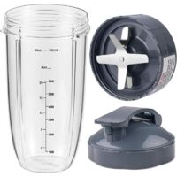 Pièces de rechange pour NutriBullet : gobelet et lame pour NutriBullet Pro 900 et 600 W, lame d’extraction, gobelet et couvercles à charnière compatibles avec le NutriBullet 946 ml (32 oz).